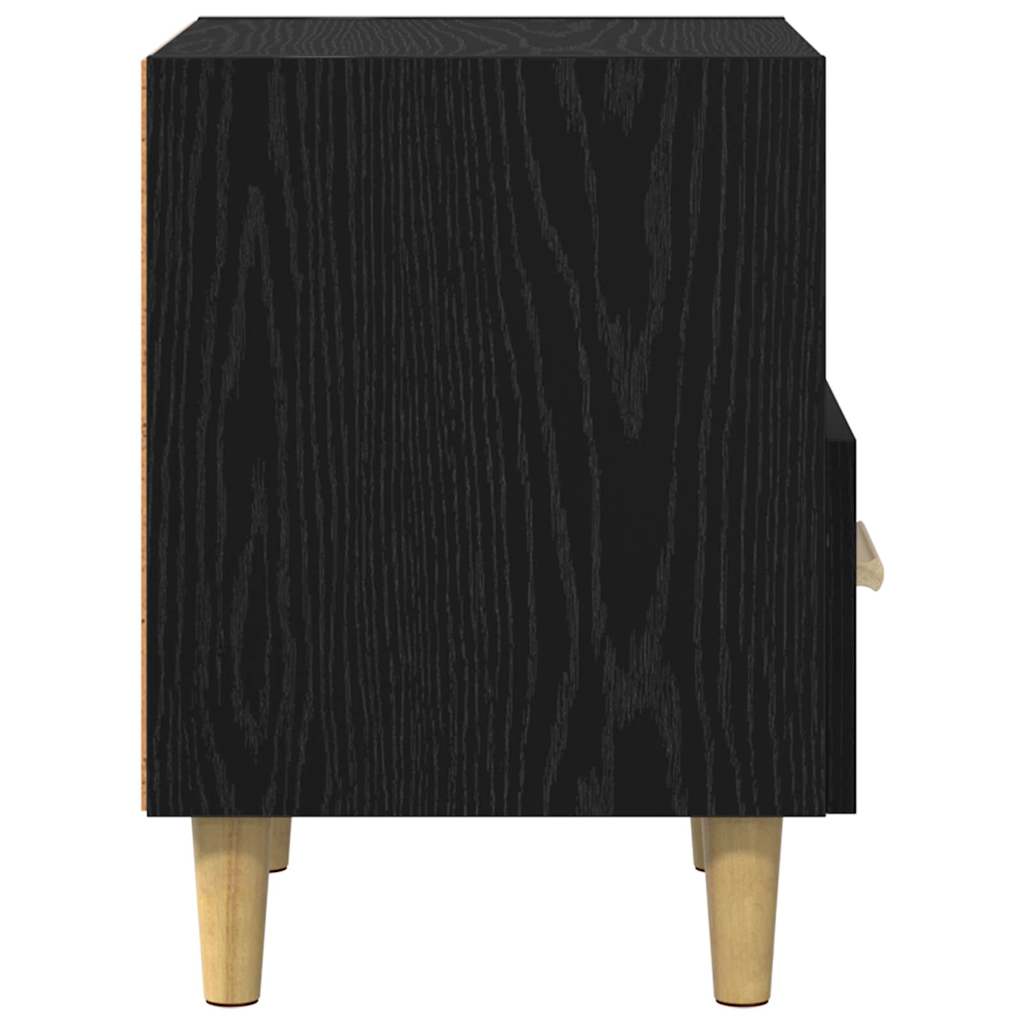vidaXL Nachttisch 2 pcs Schwarz Eichen-Optik 40 x 35 x 47 cm