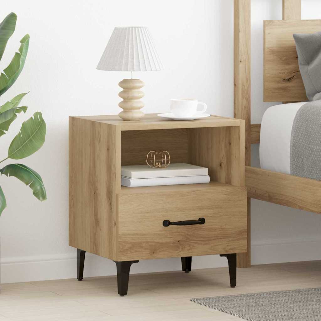 vidaXL Nachttisch Artisan-Eiche 40 x 35 x 47,5 cm Holzwerkstoff