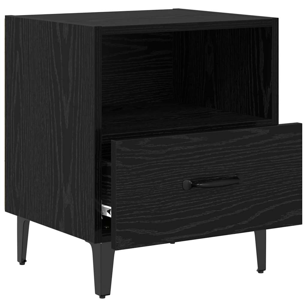 vidaXL Nachttisch Schwarz Eichen-Optik 40 x 35 x 47,5 cm Holzwerkstoff