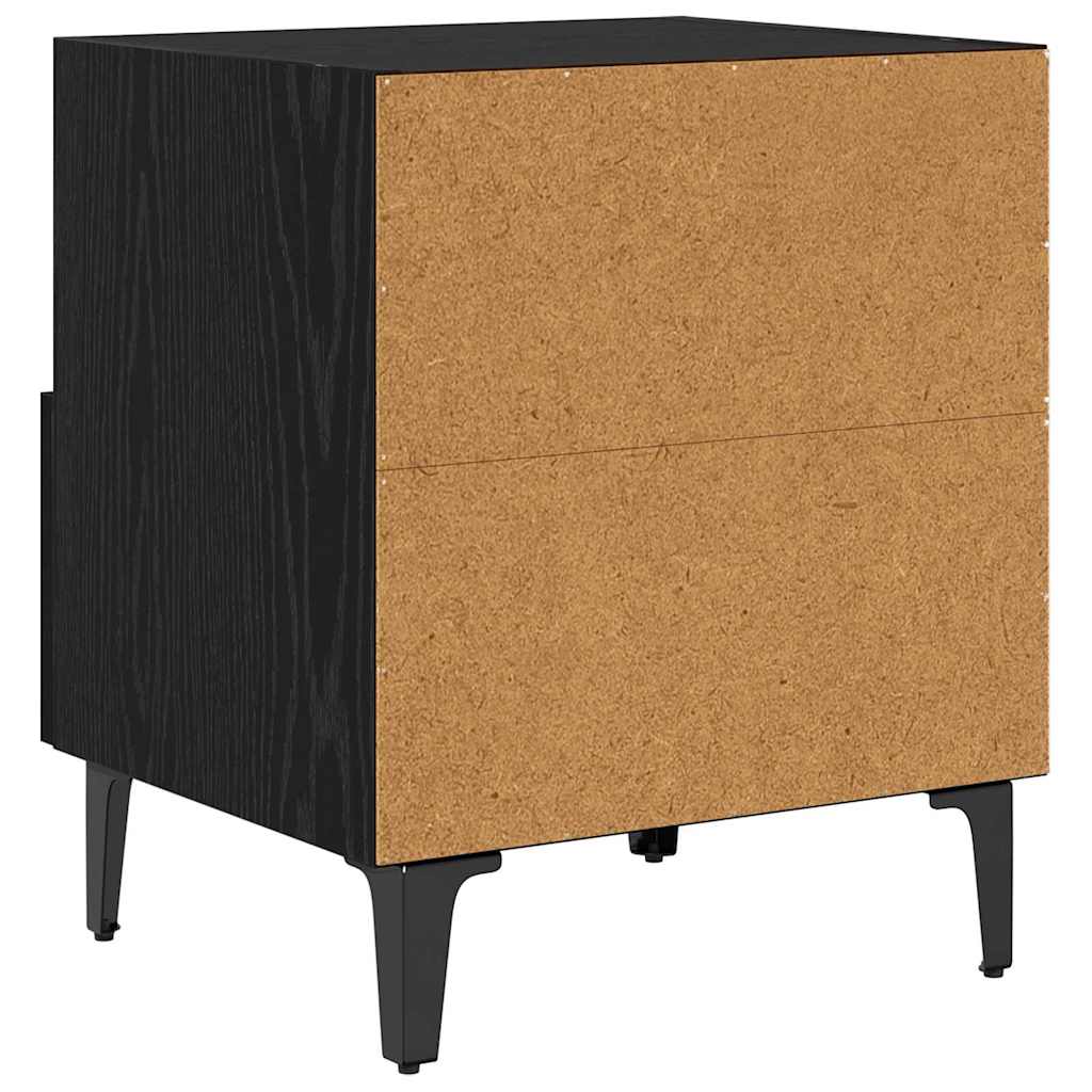 vidaXL Nachttisch Schwarz Eichen-Optik 40 x 35 x 47,5 cm Holzwerkstoff