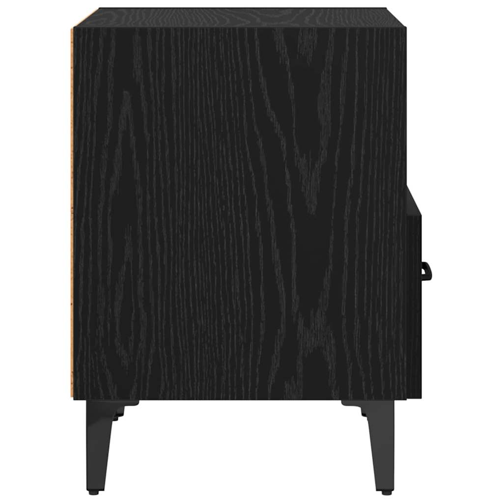 vidaXL Nachttisch Schwarz Eichen-Optik 40 x 35 x 47,5 cm Holzwerkstoff