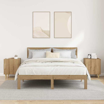 vidaXL Nachttisch 2 pcs Artisan-Eiche 40 x 40 x 50 cm Holzwerkstoff