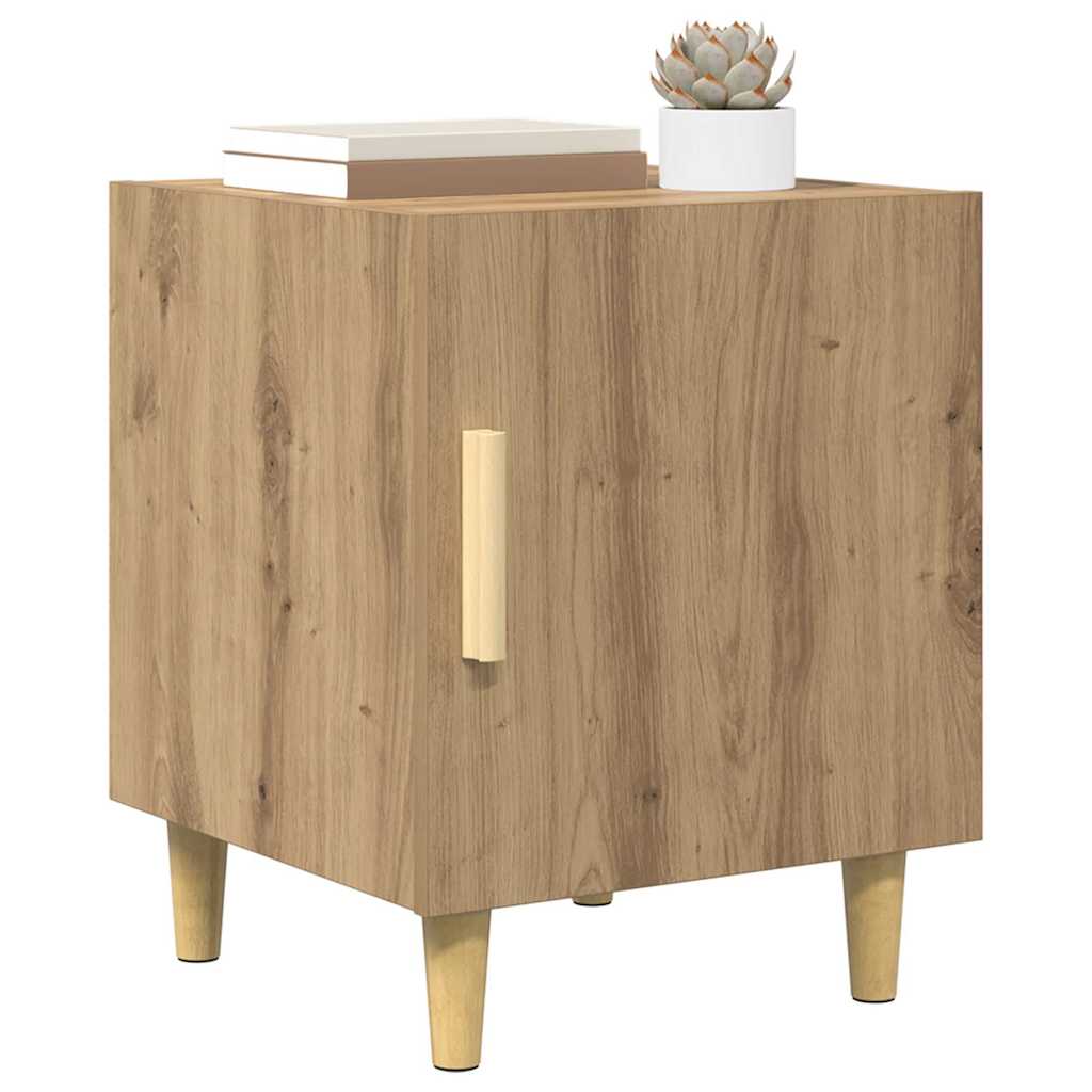 vidaXL Nachttisch 2 pcs Artisan-Eiche 40 x 40 x 50 cm Holzwerkstoff