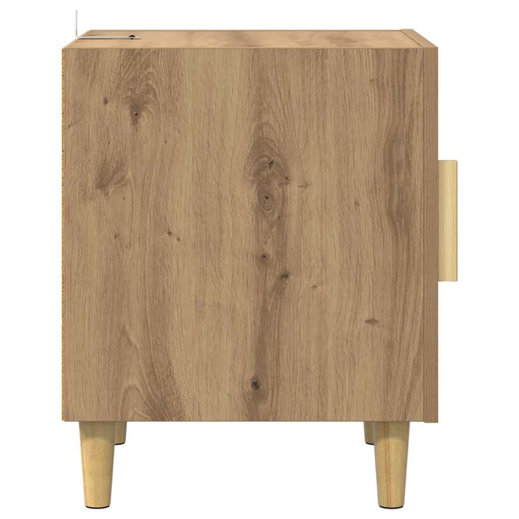 vidaXL Nachttisch 2 pcs Artisan-Eiche 40 x 40 x 50 cm Holzwerkstoff