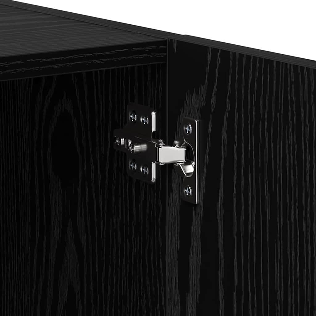 vidaXL Nachttisch Schwarz Eichen-Optik 40 x 40 x 50 cm Holzwerkstoff