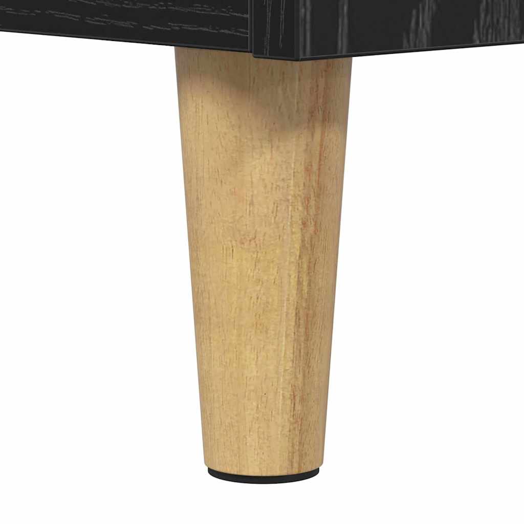 vidaXL Nachttisch Schwarz Eichen-Optik 40 x 40 x 50 cm Holzwerkstoff