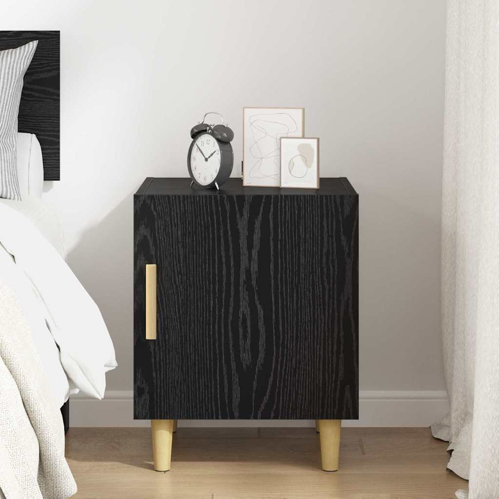 vidaXL Nachttisch Schwarz Eichen-Optik 40 x 40 x 50 cm Holzwerkstoff