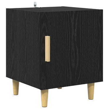vidaXL Nachttisch Schwarz Eichen-Optik 40 x 40 x 50 cm Holzwerkstoff