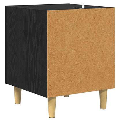 vidaXL Nachttisch Schwarz Eichen-Optik 40 x 40 x 50 cm Holzwerkstoff