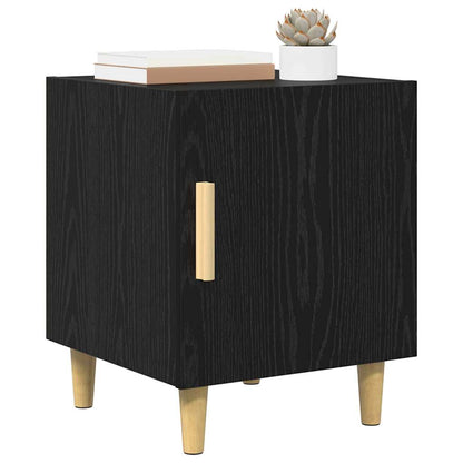 vidaXL Nachttisch Schwarz Eichen-Optik 40 x 40 x 50 cm Holzwerkstoff