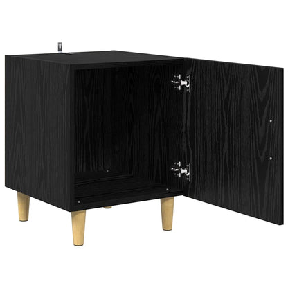 vidaXL Nachttisch 2 pcs Schwarz Eichen-Optik 40 x 40 x 50 cm