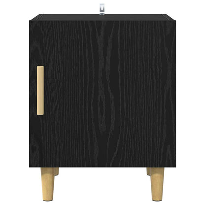 vidaXL Nachttisch 2 pcs Schwarz Eichen-Optik 40 x 40 x 50 cm