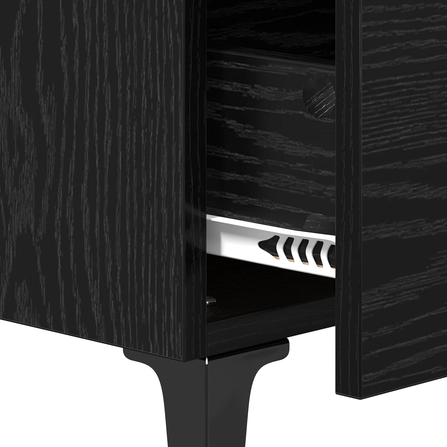 vidaXL Nachttisch Schwarz Eichen-Optik 40 x 40,5 x 66 cm Holzwerkstoff