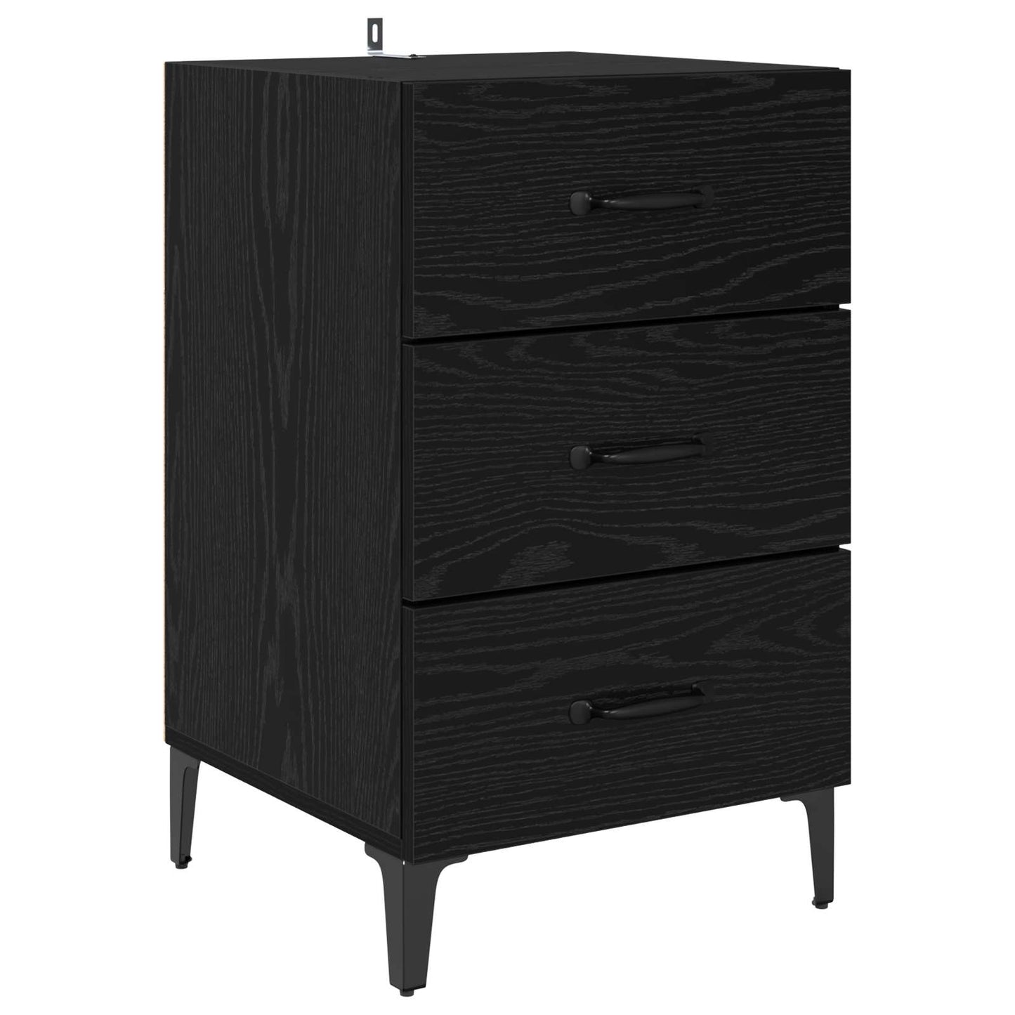 vidaXL Nachttisch Schwarz Eichen-Optik 40 x 40,5 x 66 cm Holzwerkstoff