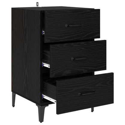vidaXL Nachttisch Schwarz Eichen-Optik 40 x 40,5 x 66 cm Holzwerkstoff