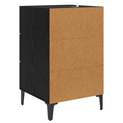vidaXL Nachttisch Schwarz Eichen-Optik 40 x 40,5 x 66 cm Holzwerkstoff