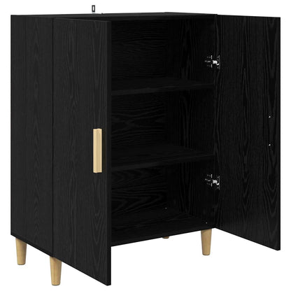 Sideboard Schwarz Eichen-Optik 70 x 34 x 90 cm Holzwerkstoff