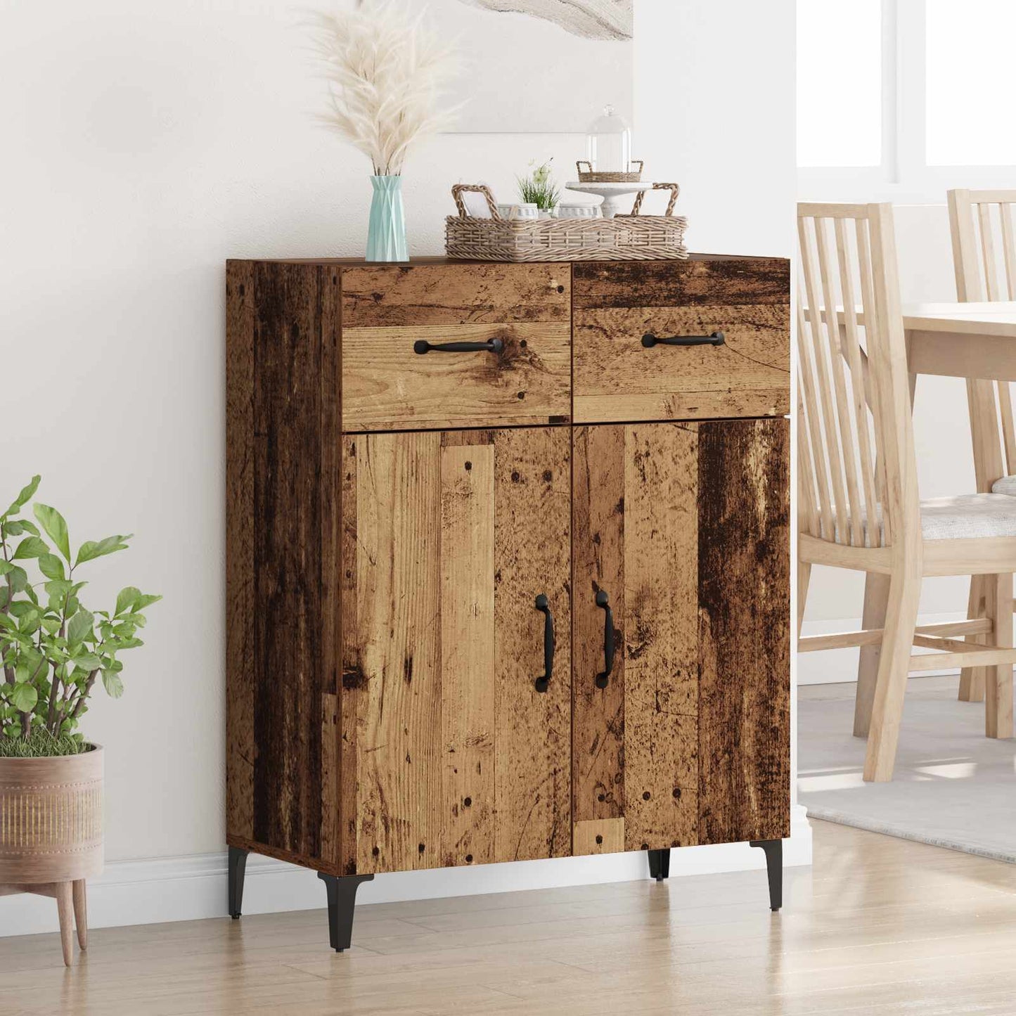 vidaXL Sideboard Altholz 69,5 x 34 x 90 cm Holzwerkstoff