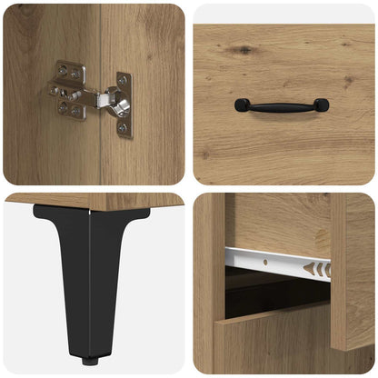 vidaXL Sideboard Artisan-Eiche 69,5 x 34 x 90 cm Holzwerkstoff