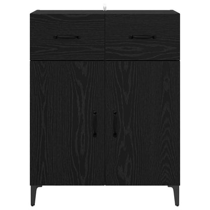 Sideboard Schwarz Eichen-Optik 69,5 x 34 x 90 cm Holzwerkstoff