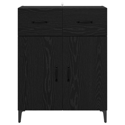 vidaXL Sideboard Schwarz Eichen-Optik 69,5 x 34 x 90 cm Holzwerkstoff