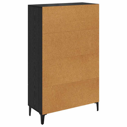 Highboard mit Schubladen Schwarz Eichen-Optik 70 x 31 x 115 cm