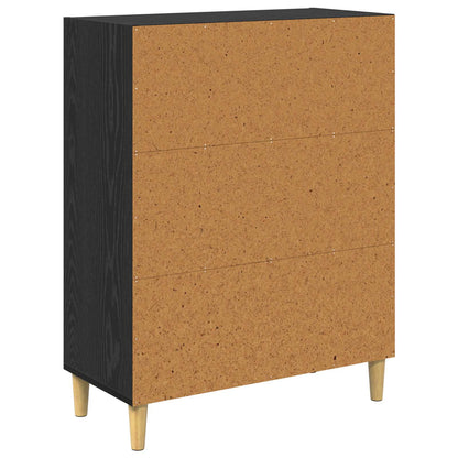 vidaXL Sideboard Schwarz Eichen-Optik 69,5 x 32,5 x 90 cm