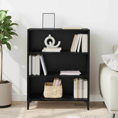 Sideboard Schwarz Eichen-Optik 69,5 x 32,5 x 90 cm