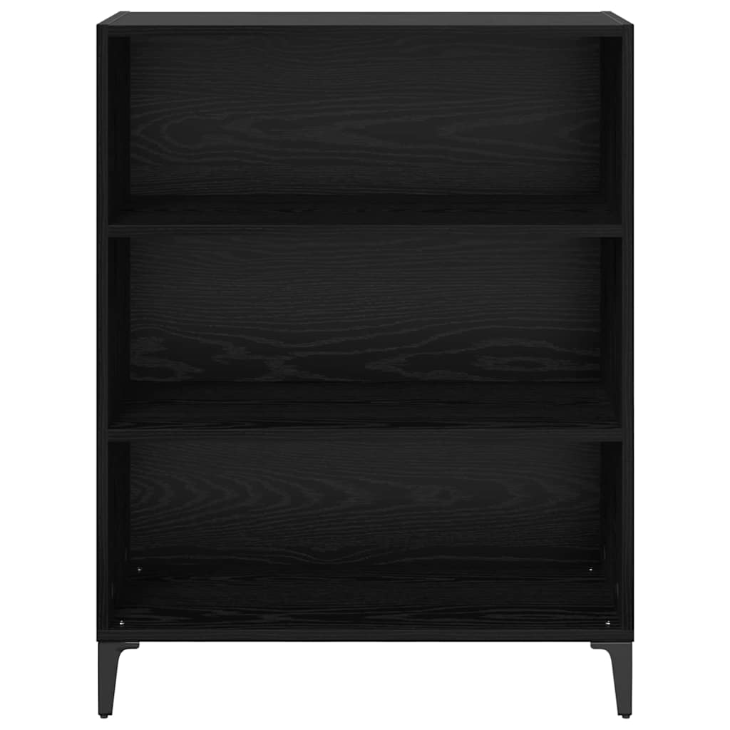 Sideboard Schwarz Eichen-Optik 69,5 x 32,5 x 90 cm