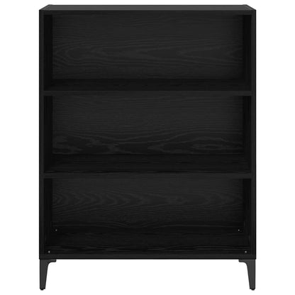 Sideboard Schwarz Eichen-Optik 69,5 x 32,5 x 90 cm