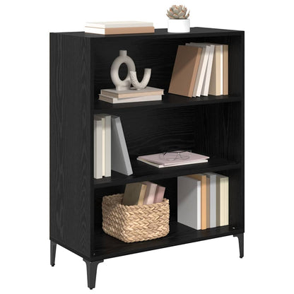 Sideboard Schwarz Eichen-Optik 69,5 x 32,5 x 90 cm