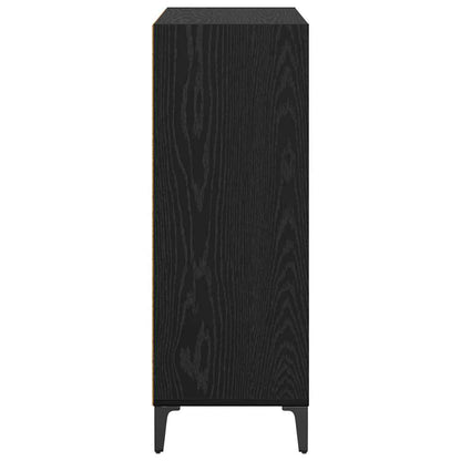 Sideboard Schwarz Eichen-Optik 69,5 x 32,5 x 90 cm