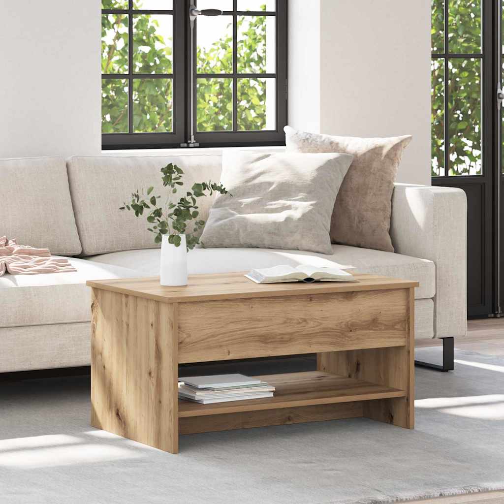 vidaXL Couchtisch Artisan-Eiche 80 x 50,5 x 41,5 cm Holzwerkstoff