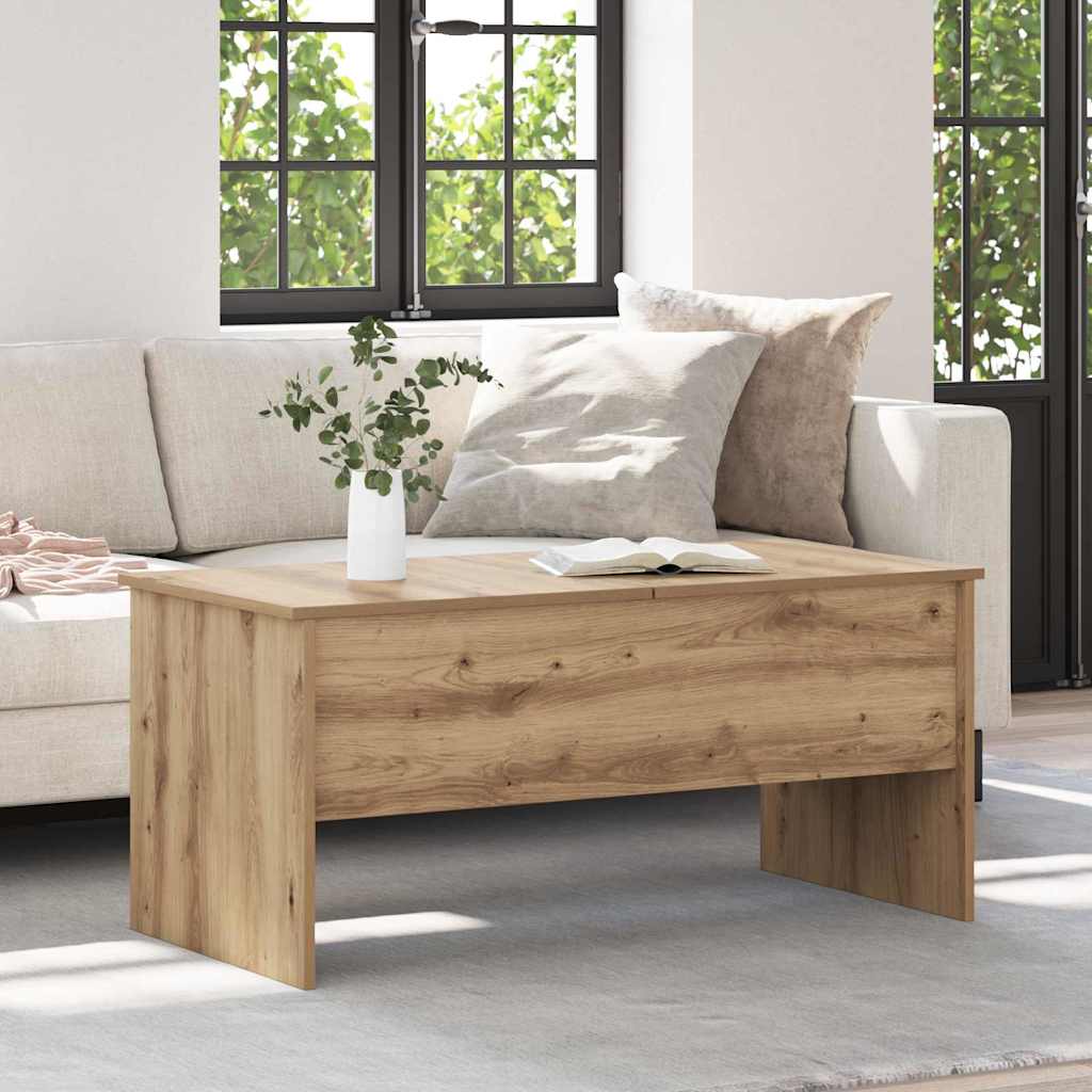 vidaXL Couchtisch Artisan-Eiche 102 x 50,5 x 46,5 cm Holzwerkstoff