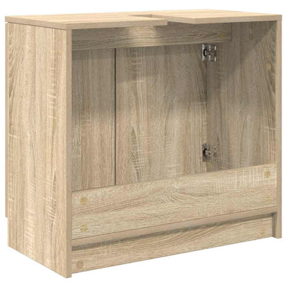 Badezimmerschrank mit Speicher Sonoma-Eiche 64,5 x 33,5 x 59 cm