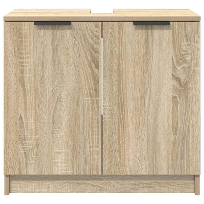 vidaXL Badezimmerschrank mit Speicher Sonoma-Eiche 64,5 x 33,5 x 59 cm