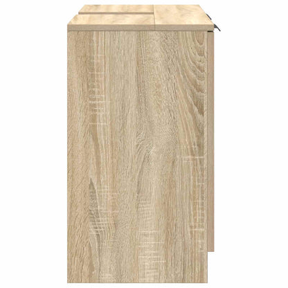 vidaXL Badezimmerschrank mit Speicher Sonoma-Eiche 64,5 x 33,5 x 59 cm