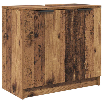 vidaXL Badezimmerschrank Altholz 64,5 x 33,5 x 59 cm Holzwerkstoff