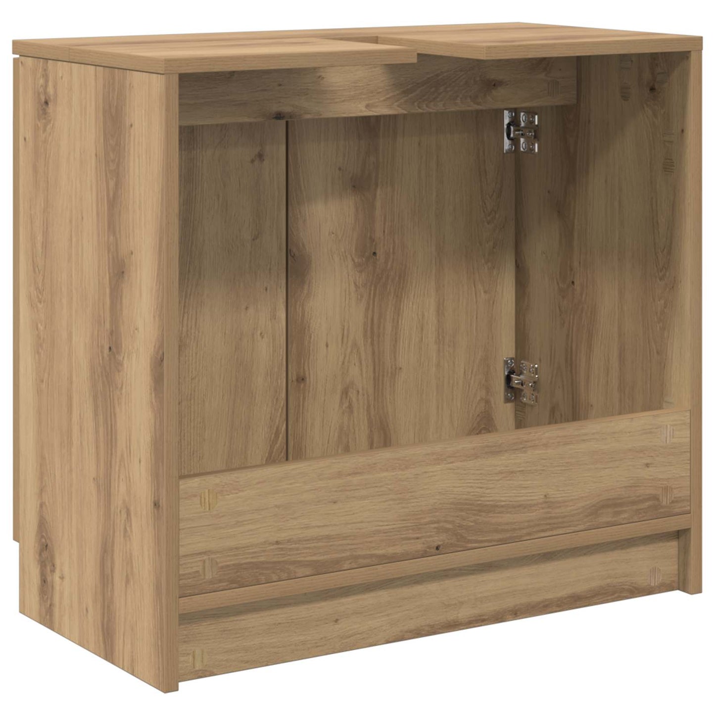 vidaXL Badezimmerschrank mit Tür Artisan-Eiche 64,5 x 33,5 x 59 cm