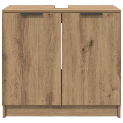 vidaXL Badezimmerschrank mit Tür Artisan-Eiche 64,5 x 33,5 x 59 cm