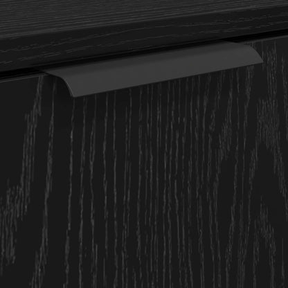 vidaXL Badezimmerschrank Schwarz Eichen-Optik 64,5 x 33,5 x 59 cm