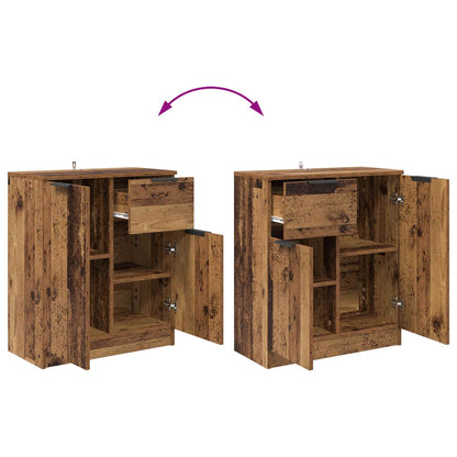 vidaXL Sideboard mit Schubladen Altholz 60 x 30 x 70 cm Holzwerkstoff