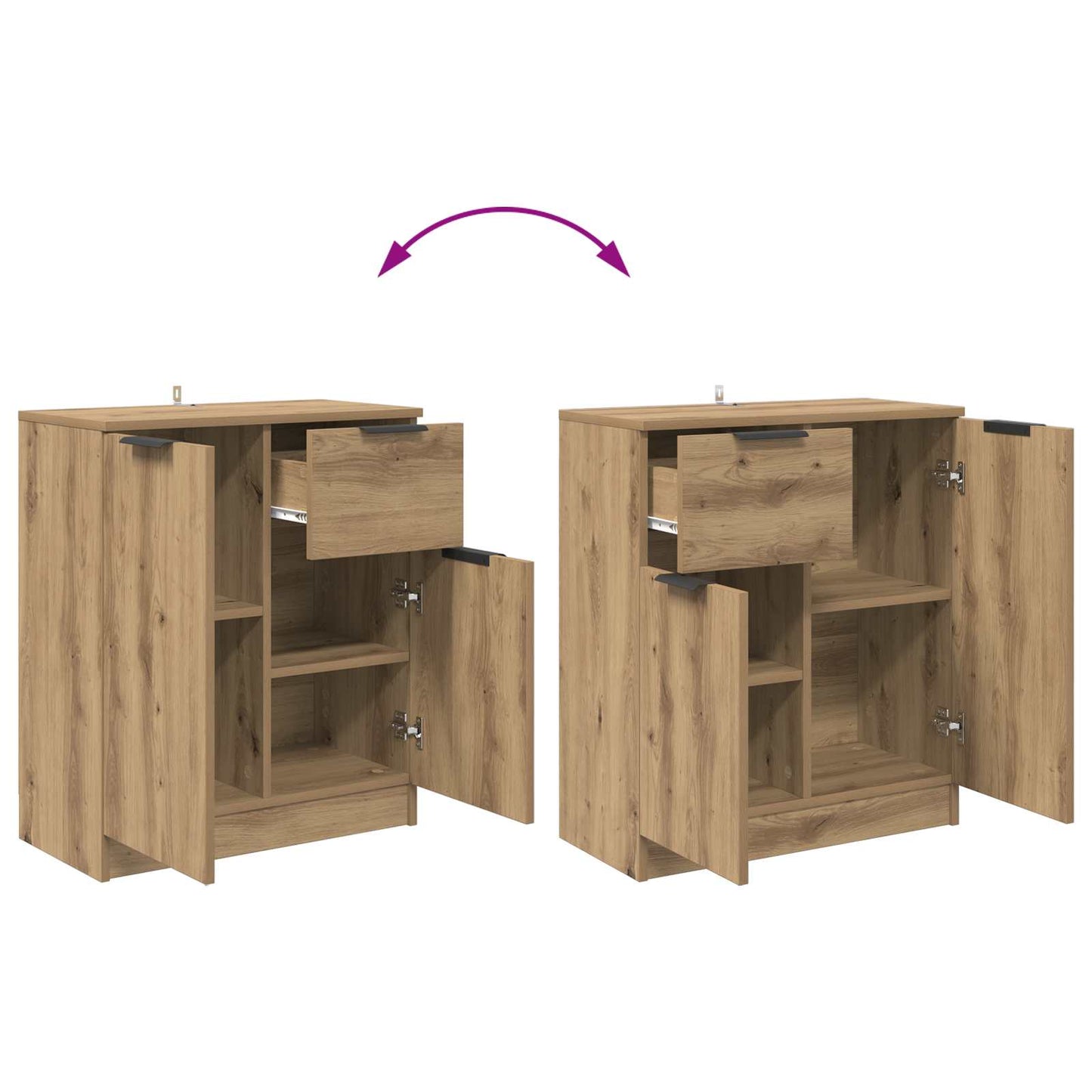vidaXL Sideboard Artisan-Eiche 60 x 30 x 70 cm Holzwerkstoff