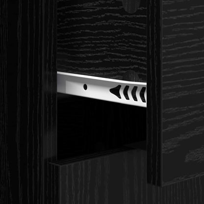 vidaXL Sideboard Schwarz Eichen-Optik 60 x 30 x 70 cm Holzwerkstoff
