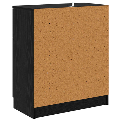 vidaXL Sideboard Schwarz Eichen-Optik 60 x 30 x 70 cm Holzwerkstoff