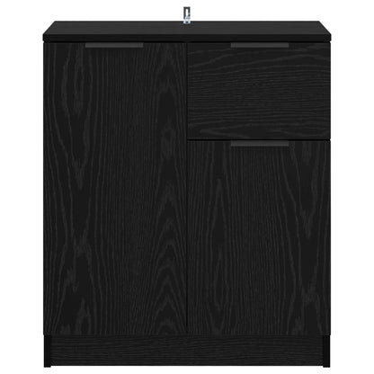 vidaXL Sideboard Schwarz Eichen-Optik 60 x 30 x 70 cm Holzwerkstoff