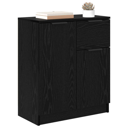 vidaXL Sideboard Schwarz Eichen-Optik 60 x 30 x 70 cm Holzwerkstoff
