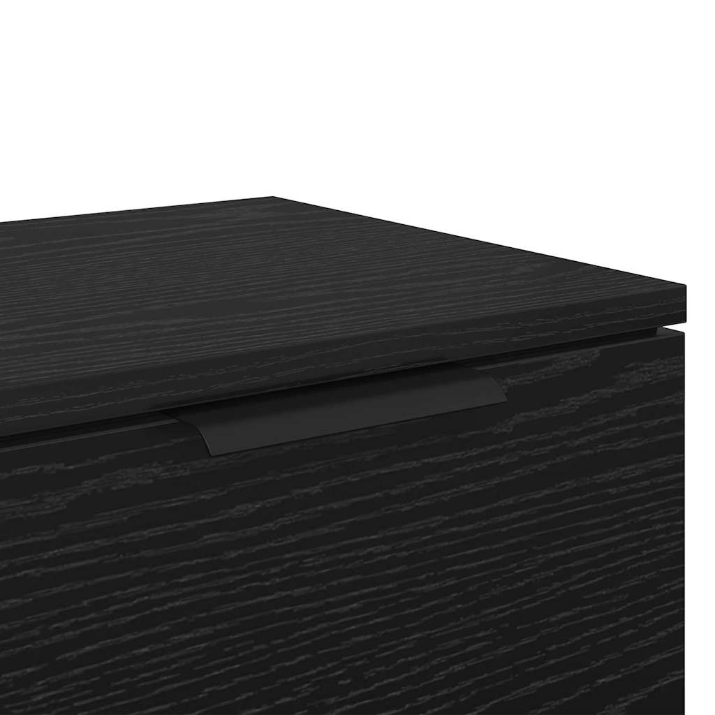 vidaXL Nachttisch 2 pcs Schwarz Eichen-Optik 34 x 30 x 20 cm