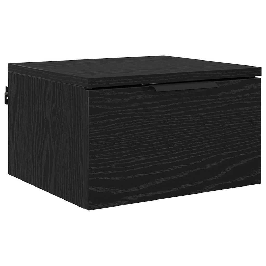 vidaXL Nachttisch 2 pcs Schwarz Eichen-Optik 34 x 30 x 20 cm