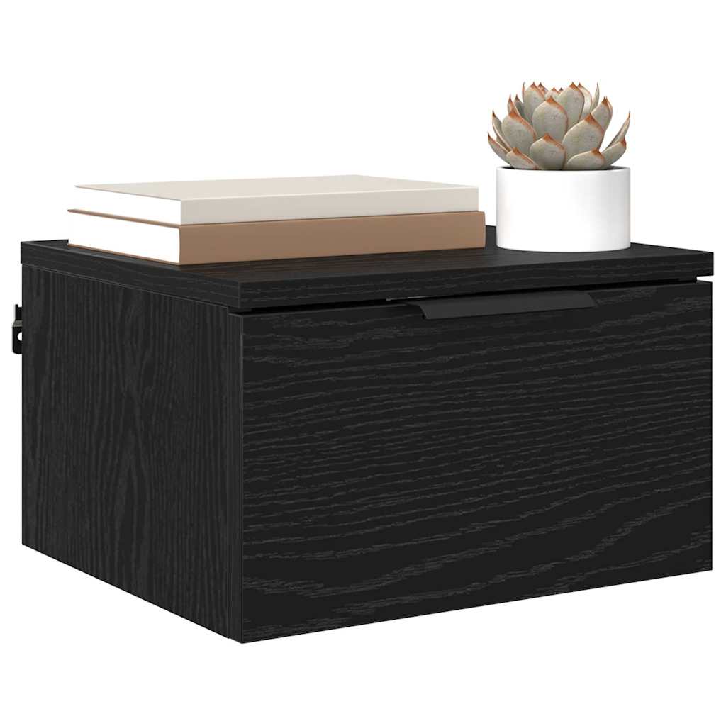 vidaXL Nachttisch 2 pcs Schwarz Eichen-Optik 34 x 30 x 20 cm